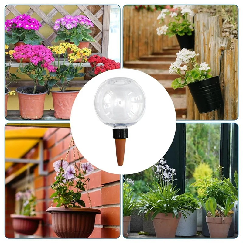 

A93Z Automatic Plant Watering Device, 500 Ml Watering Balls(4-Pack), Drip Irrigation, Transparent Bulb