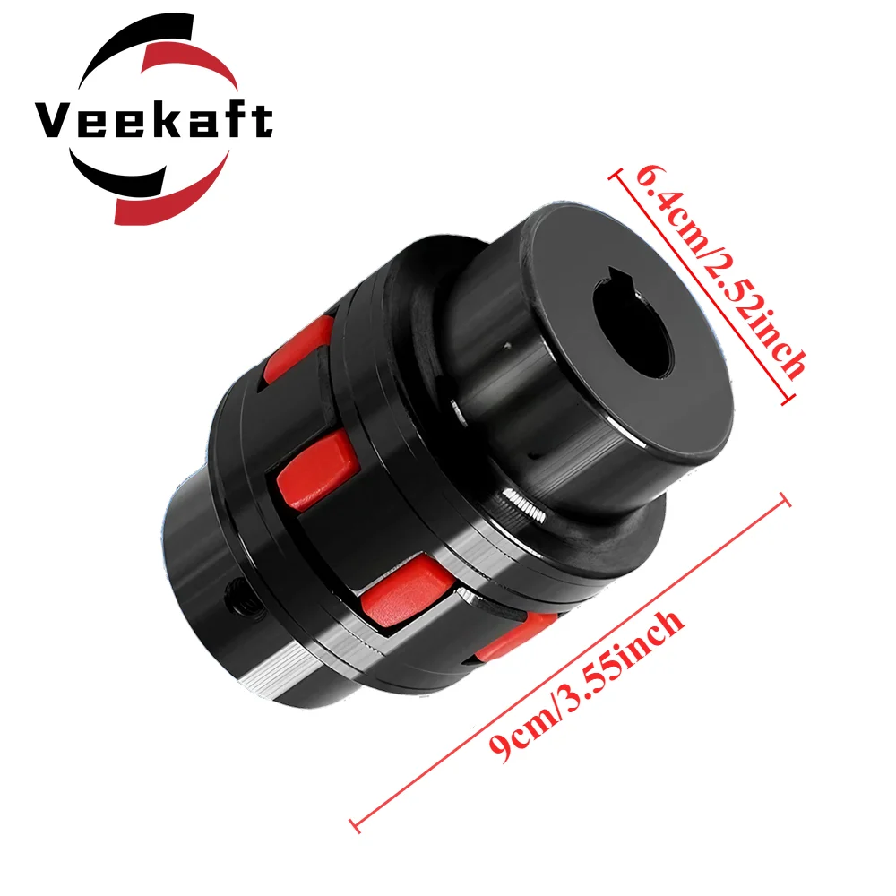 

1PC Veekaft XL3 D64L90 12/14/20/24/26/28/30/38mm GR28 CNC Motor Ballscrew Jaw Spider Plum Steel Shaft Coupler Flexible Couplin