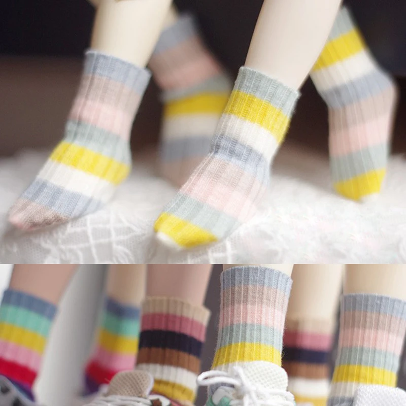 D03-P694 children toy BJD DD SD MSD  1/6 1/4 1/3 uncle accessories Colorful socks 1pair