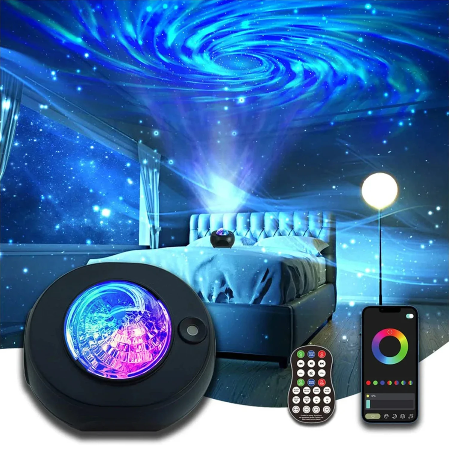 Nieuwe Slimme Projector Led Ster Projector Gaming Room Slaapkamer Decoratie Nachtlampje Sterrenhemel Laser Ster Projector Lamp Cadeau