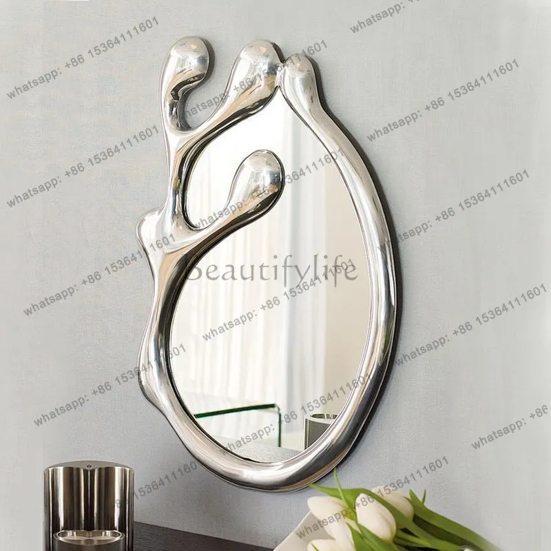 LD Funky Moving Mirror Modern Living Room Girls Men Irregular Luxury Hanging Bathroom Mirror Bedroom   Home Decorations