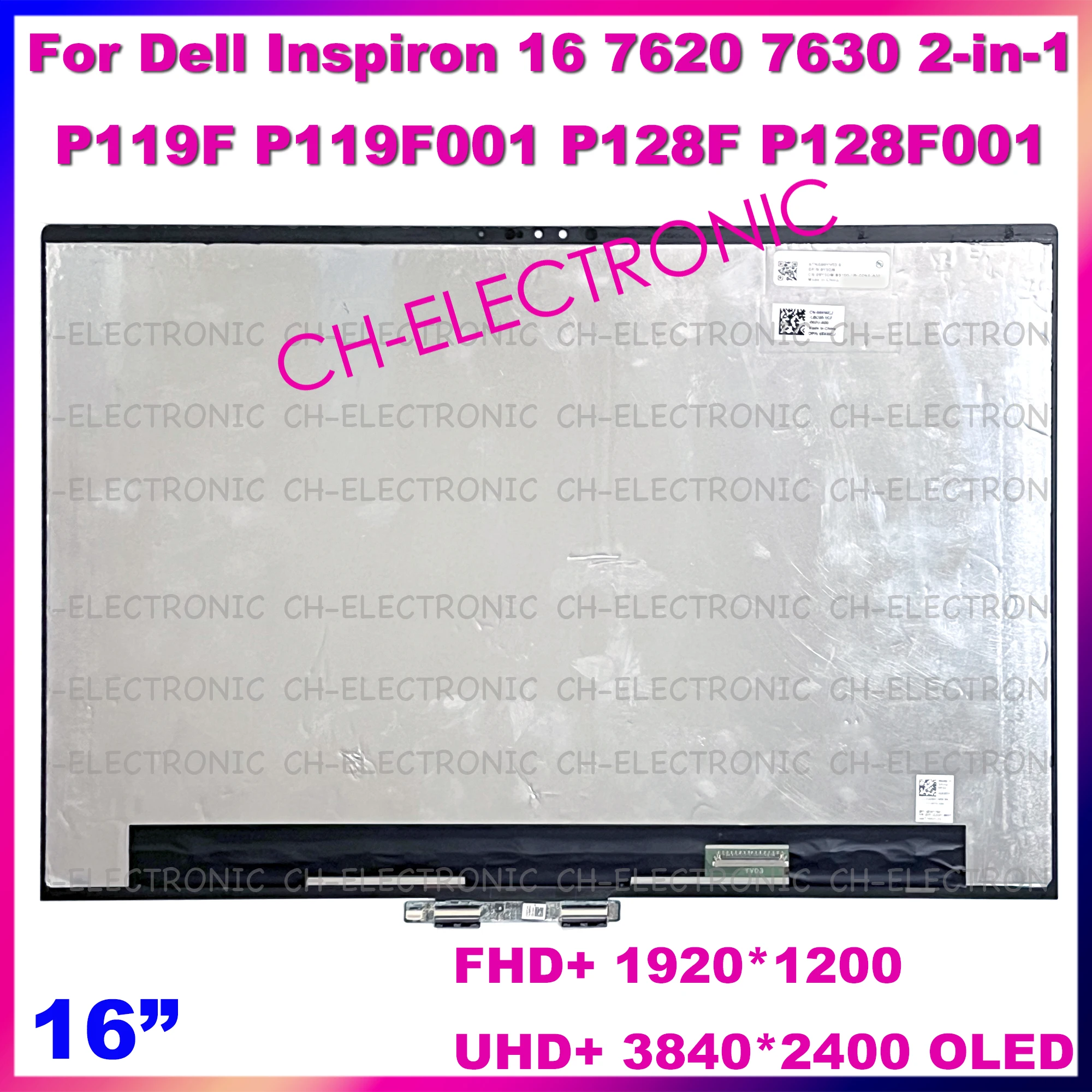 

16'' WUXGA 1920X1200 LCD Touch Screen Assembly For Dell Inspiron 16 7620 7630 2-in-1 P119F P119F001 P128F P128F001