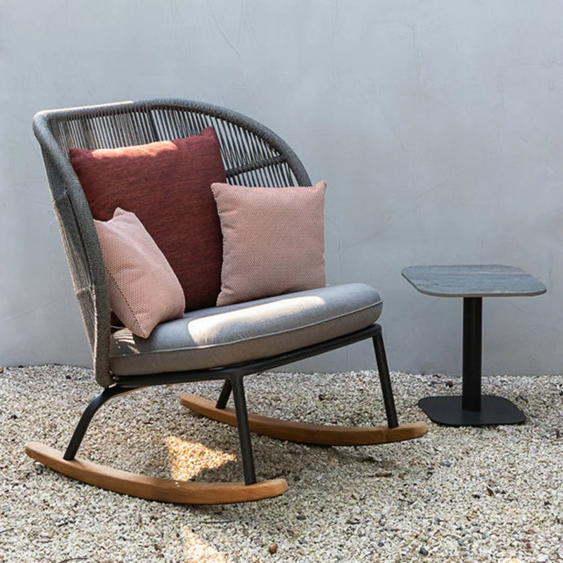 Outdoor Rattan Sofa Rattan Chair Coffee Table Villa Model Room Courtyard Balcony Outdoor Leisure Rattan Sofa Combination