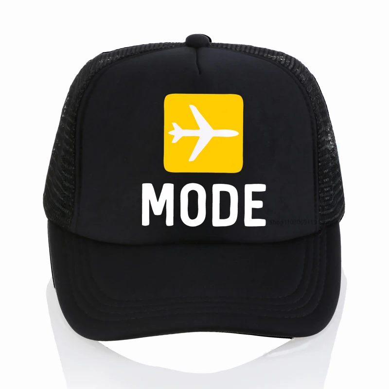 

Airplane Mode Print Men Adjustable Gym Hat outdoor casual sports breathable cap men women travel visor Baseball Caps