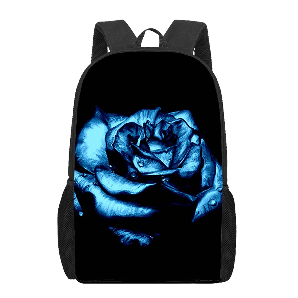 Mochilas escolares con estampado 3D de flores rosas para niños y niñas, bolsos de belleza coloridos para niños, bolsa para niños, mochila para jardín de infantes, bolsa para libros para hombres y niñas