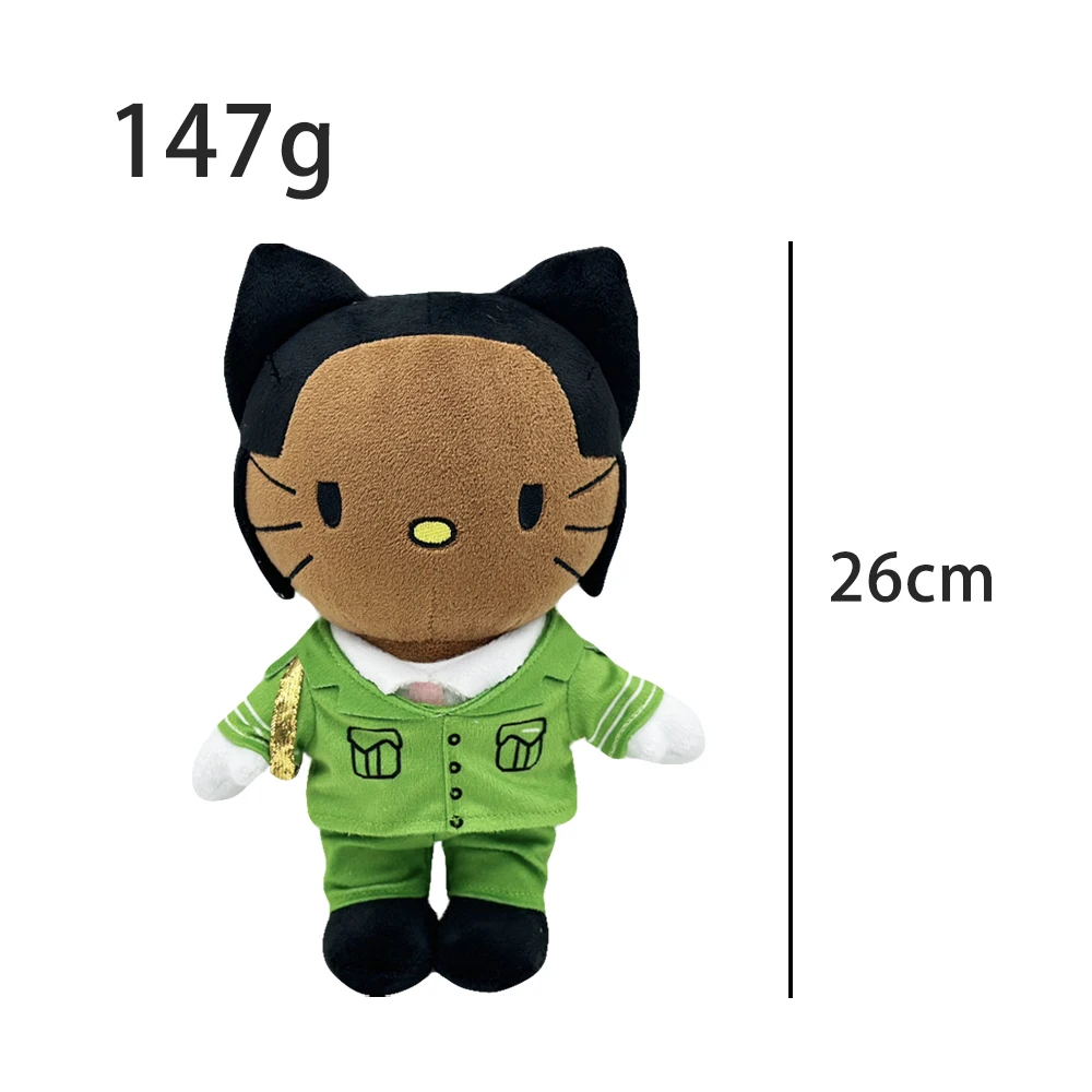 19/26 cm Tyler The Creator Hello Kitty mit grünem Set Kleidung Plüschpuppe Figur Stofftiere Schlüsselanhänger Jungen Mädchen Fans sammeln GIF