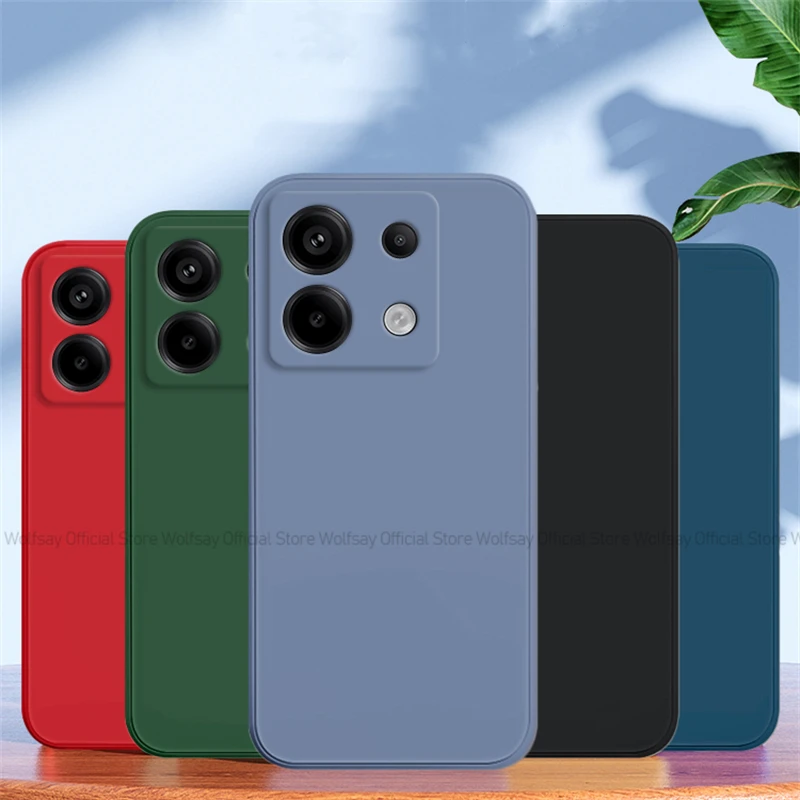 For Xiaomi Poco X6 Case Xiaomi Poco X6 X6 Pro 5G Cover Luxury TPU Cases Shockproof Liquid Silicon Phone Cover For Xiaomi Poco X6