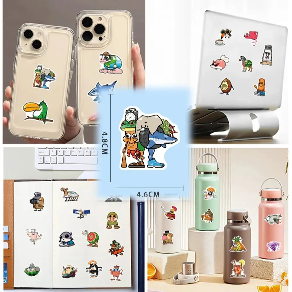 55 قطعة الكرتون لطيف تونغ تونغ الصحور ملصقات الدماغ الإيطالي ملصقات صناعة يدوية سكرابوكينغ الهاتف الأمتعة الشارات مقاوم للماء