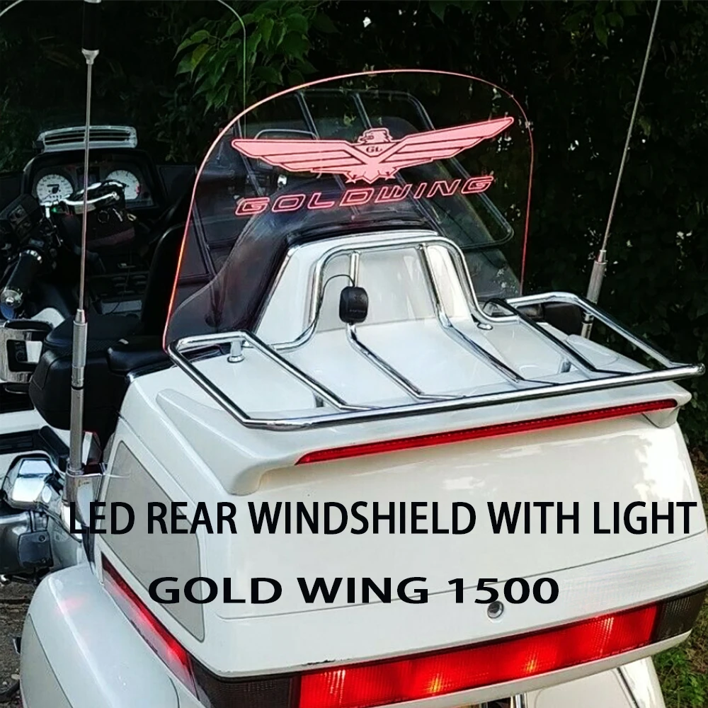 GL1500 Accessories LED Spoiler Goldwing1500 Rear windshield With Light for HONDA Gold Wing 1500 Motorcycle Rear Deflector