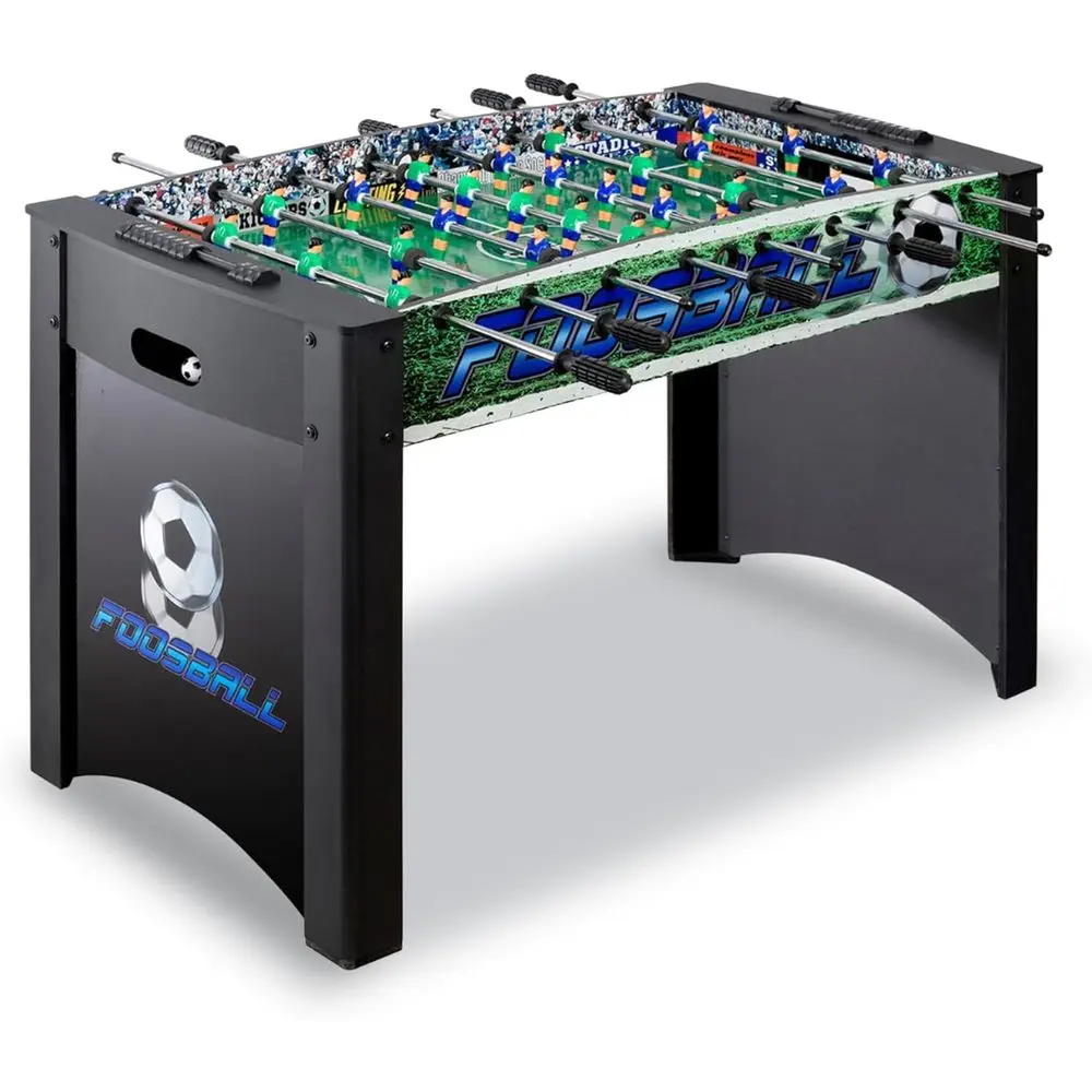 

Playo 48 inch oosball Table or amily Game, Arcade or Rec Rooms - With Smooth Playield, Dual Abacus Scoring, Auto Ball Return, St