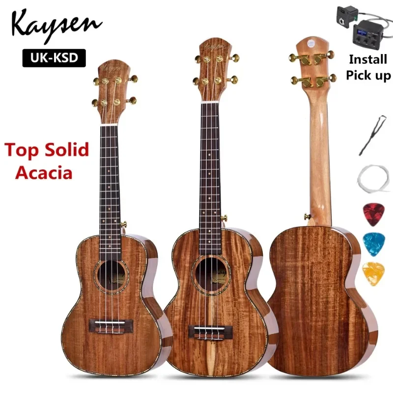 

Ukulele Top Solid Acacia 23 26 Inch Concert Tenor Highgloss Electric Mini Acoustic Guitar 4 Strings Ukelele Guitarra