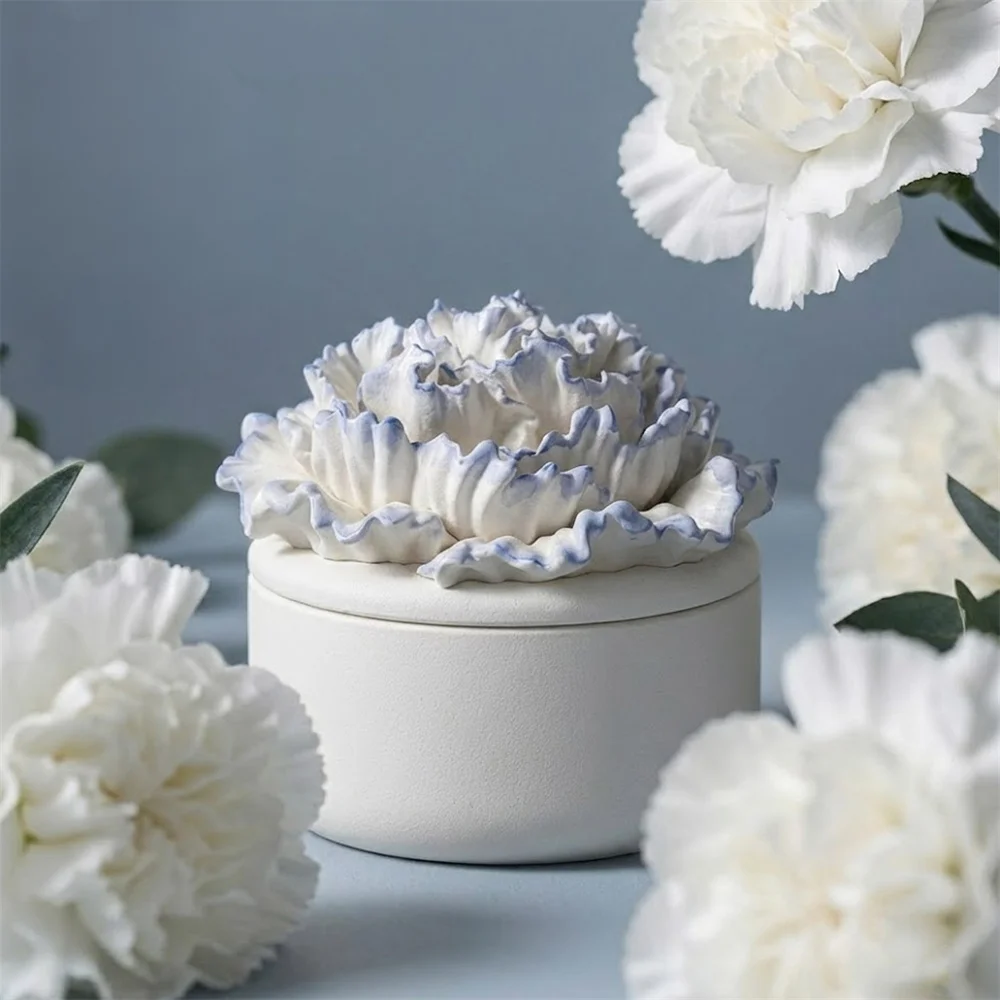 

Short Carnation Candle Jar Silicone Mold Molds for Plaster or Cement Reusable Candle Refill Mold Home Decoration Tools
