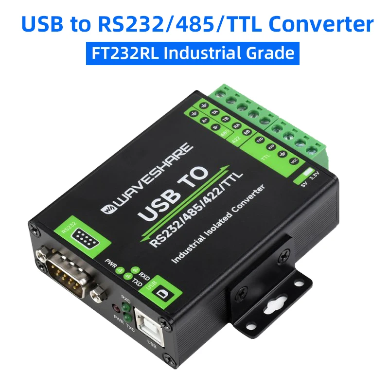 

USB TO RS232/485/422/TTL Adapter Original FT232RNL Safer Industrial Isolation Converter for Mac Windows Linux Android OS