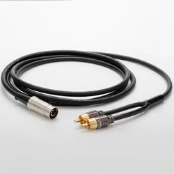 5Pin DIN Male to Dual RCA Plugs HIFI Audio Phono Cable OFC Audio Signal Turnable Cable for HiFi Stereo Systems