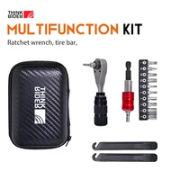 ThinkRider-Juego de bolsas de reparación de herramientas portátiles para bicicleta, kit de herramientas multiusos para bicicleta de montaña y carretera, Kit de cápsulas de almacenamiento para ciclismo