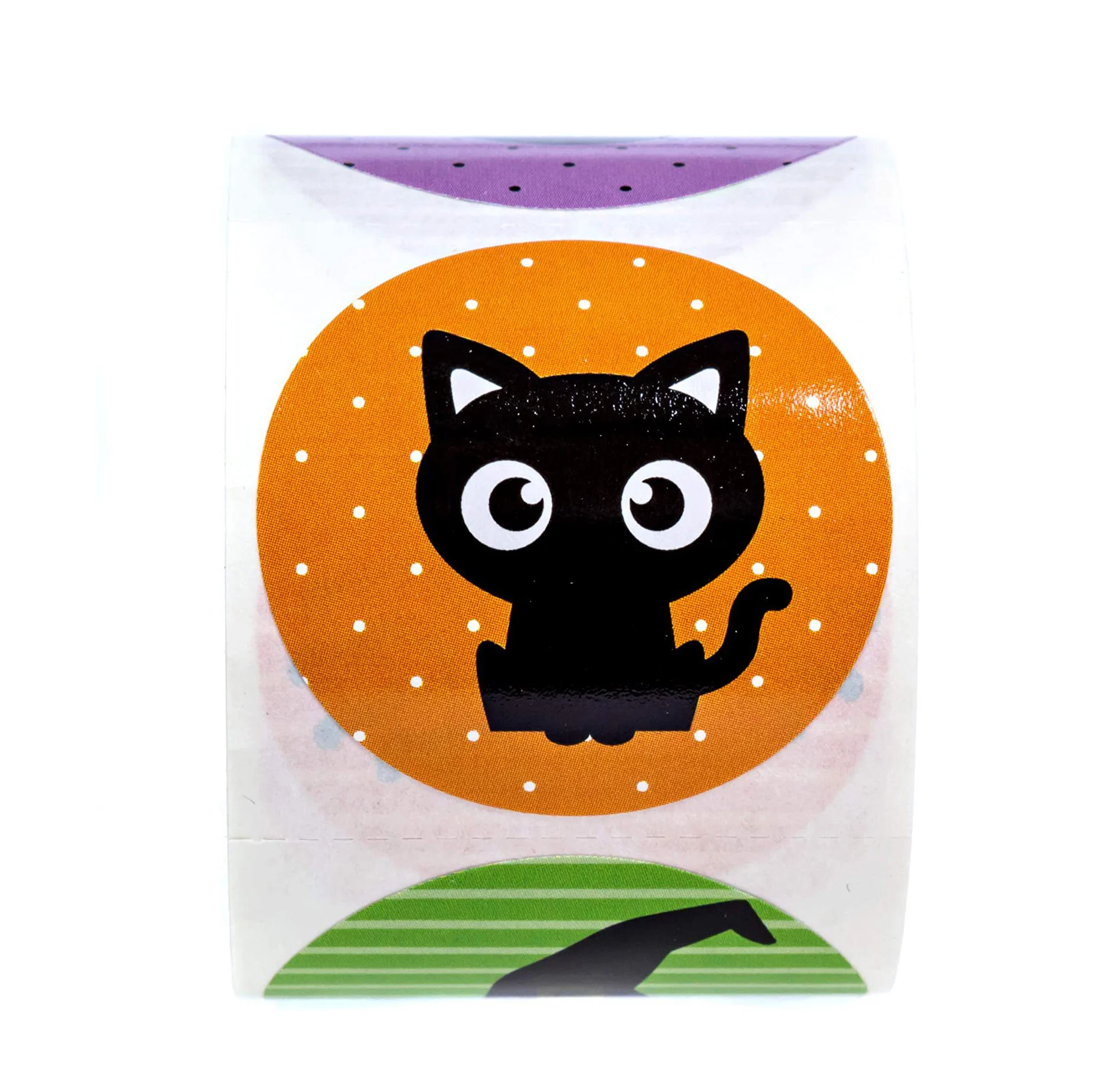 50-500pcs Round Halloween Stickers Self Adhesive Label Paper Candy Bags Stickers Package Seal Gift Packaging Sealing Crafts