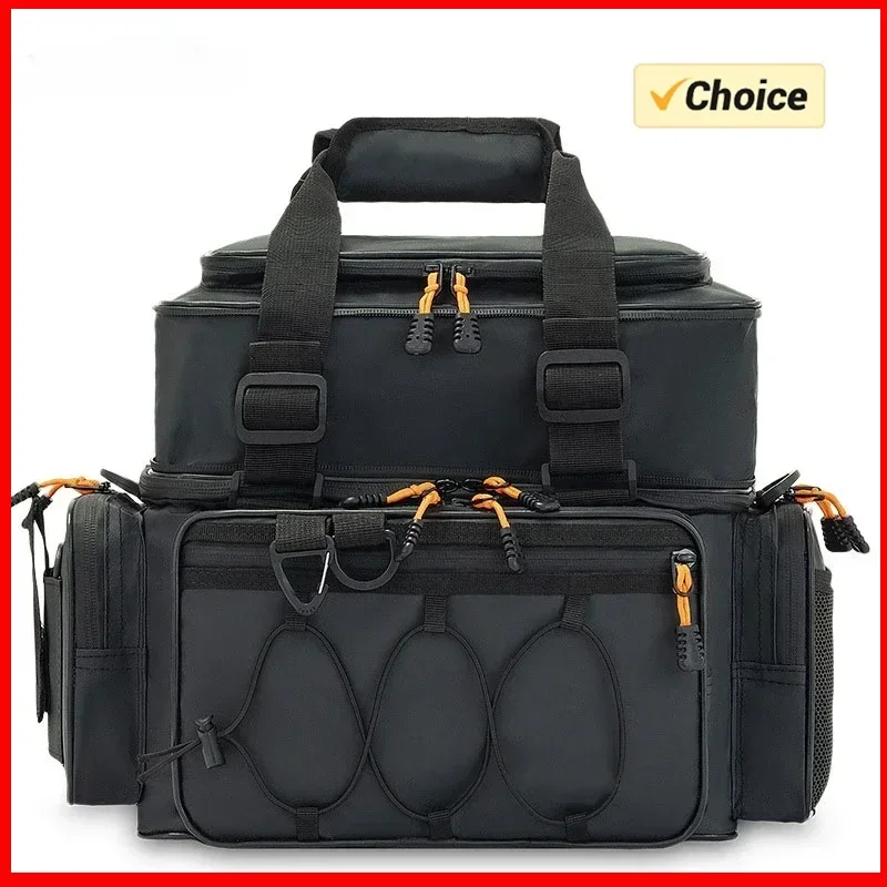 

Fishing Tackle Backpack Lure Box Gear Storage Bag Fanny Pack for Men Fly Fishing Backpack with Rod Holder Sling Shoulder Bag