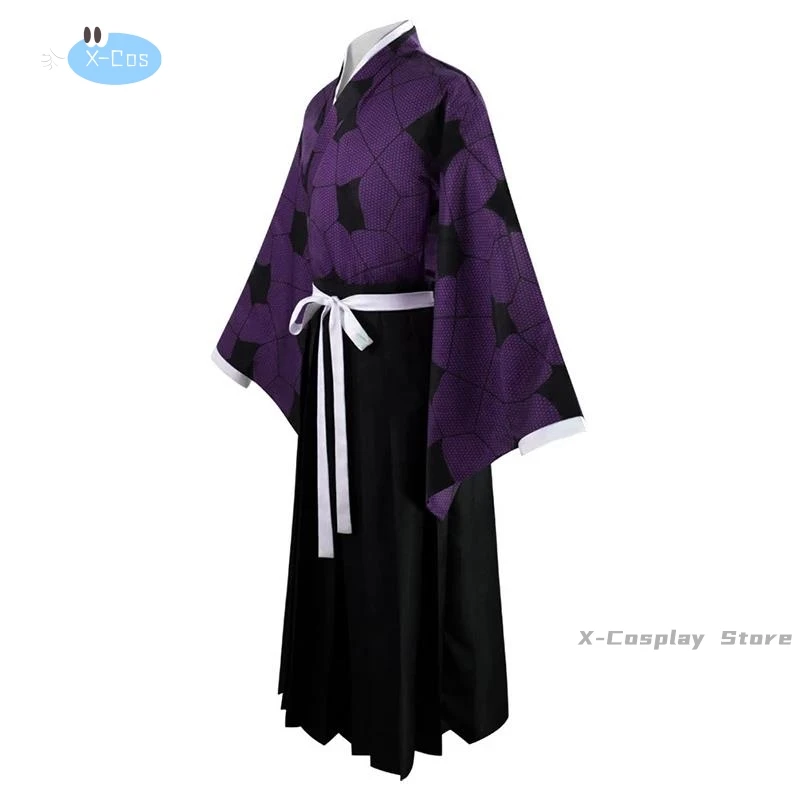 코쿠시보 코스프레 기메츠 애니메이션 악마 슬레이어 의상 노야이바 코쿠시보 코스프레 가발 기모노 하오리 남성용 할로윈 의상