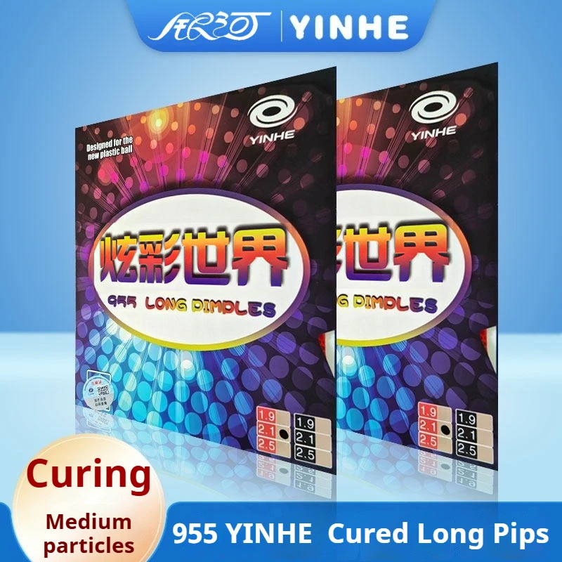 YINHE Cured Long Pips Colorful World Table Tennis Rubber OX Medium Particles Durable Weird Ping Pong Rubber for Attack Style