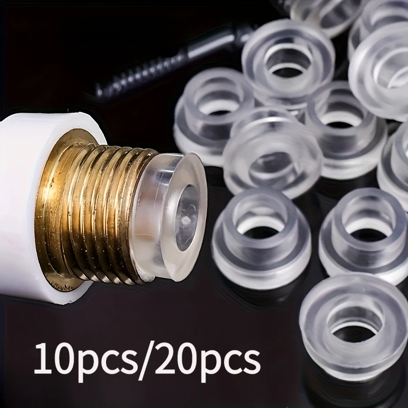 

20pcs Universal Silicone Faucet Sealing Gasket With Locking Clip Flexible Gasket For Household Leak-Proof Waterproof And Durable