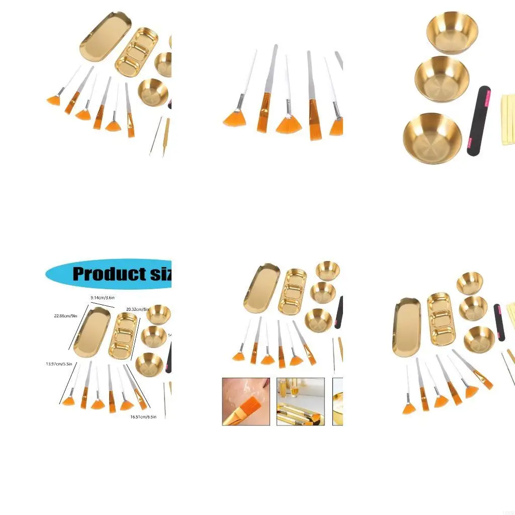 

Stainless Steel Mixing Bowl 3 Pieces 6 Blackhead Removal Tools 29Pcs Esthetician Supplies 3 Compartment Serving Tray