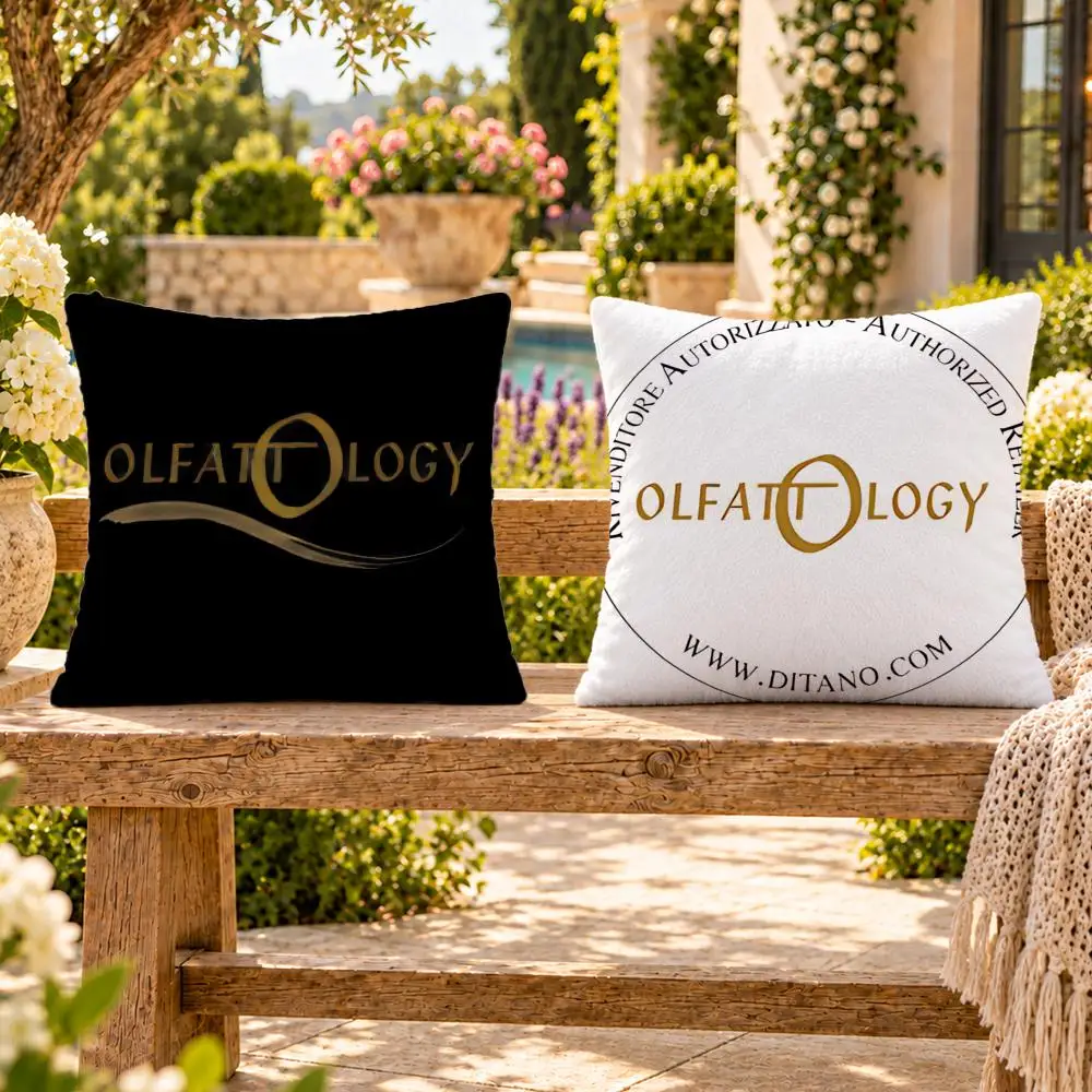 Brand Niche Fragrance Olfattology Cushion Cover Soft Plush Throw Pillow Cover Washable Sofa Bed Patio Chair Home Decor