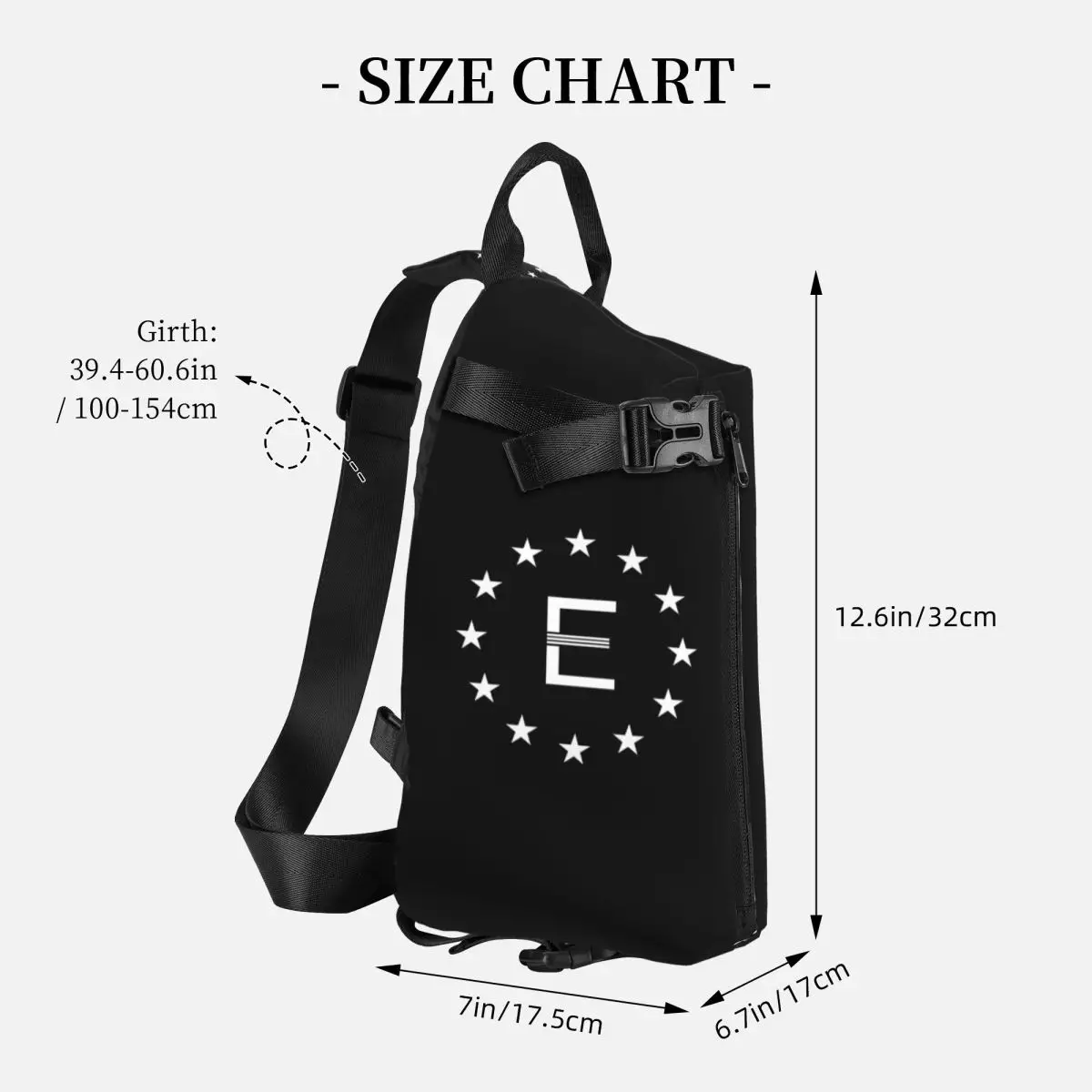 Fallout Enclave Star Logo Brusttasche Herren Sling Umhängetasche Rucksack Brusttasche Reisen Wandern Tagesrucksack Umhängetasche