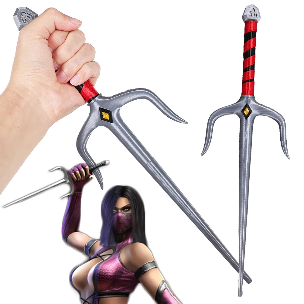 Juego Mortal Kombat Cosplay Mileena tenedor disfraz Halloween carnaval accesorios de disfraz trajes accesorios accesorios de juego de rol