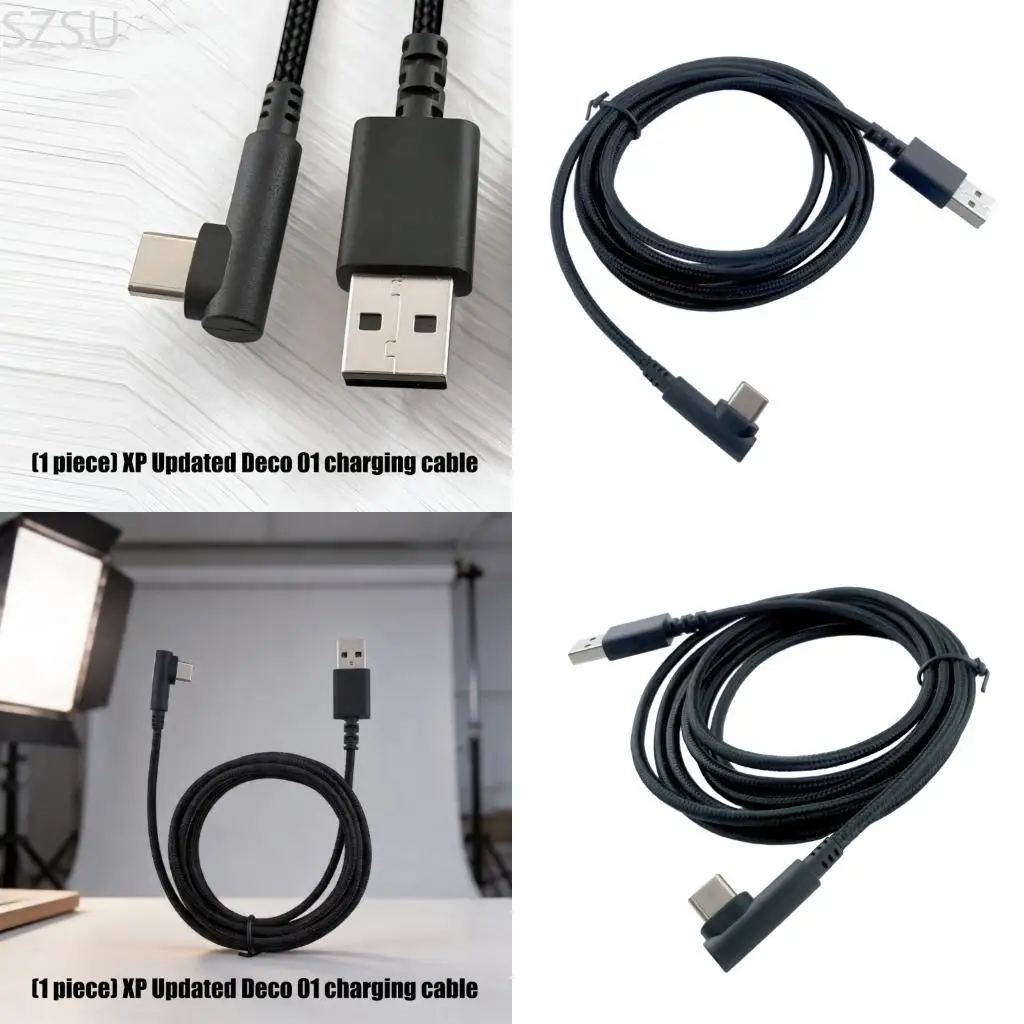 SZSU Premium PVC Charging Cable USB Power Cable for Creative Tablets Quick Charging Support and Durability 2m Black