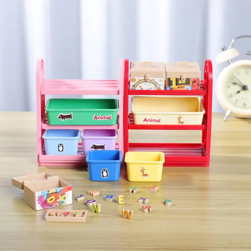

Набор из 1 шт. (1/6) миниатюрная 3-уровневая полка-органайзер для кукольного домика с английскими буквами алфавита для раннего развития, модель для декора сцены кукольного домика