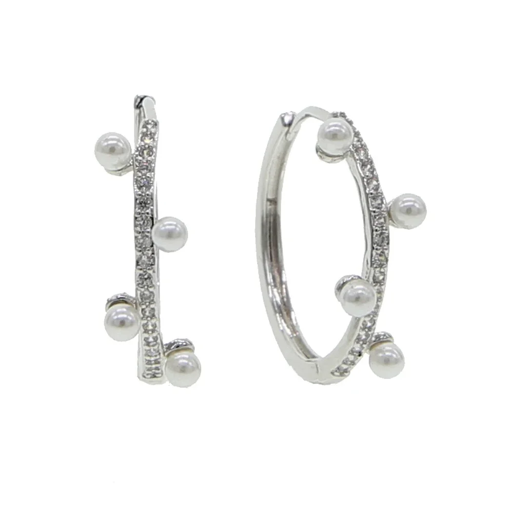 Fashion Dazzling Shell Pearl Stud Earrings For Women Luxury Wedding Accessories Jewelry