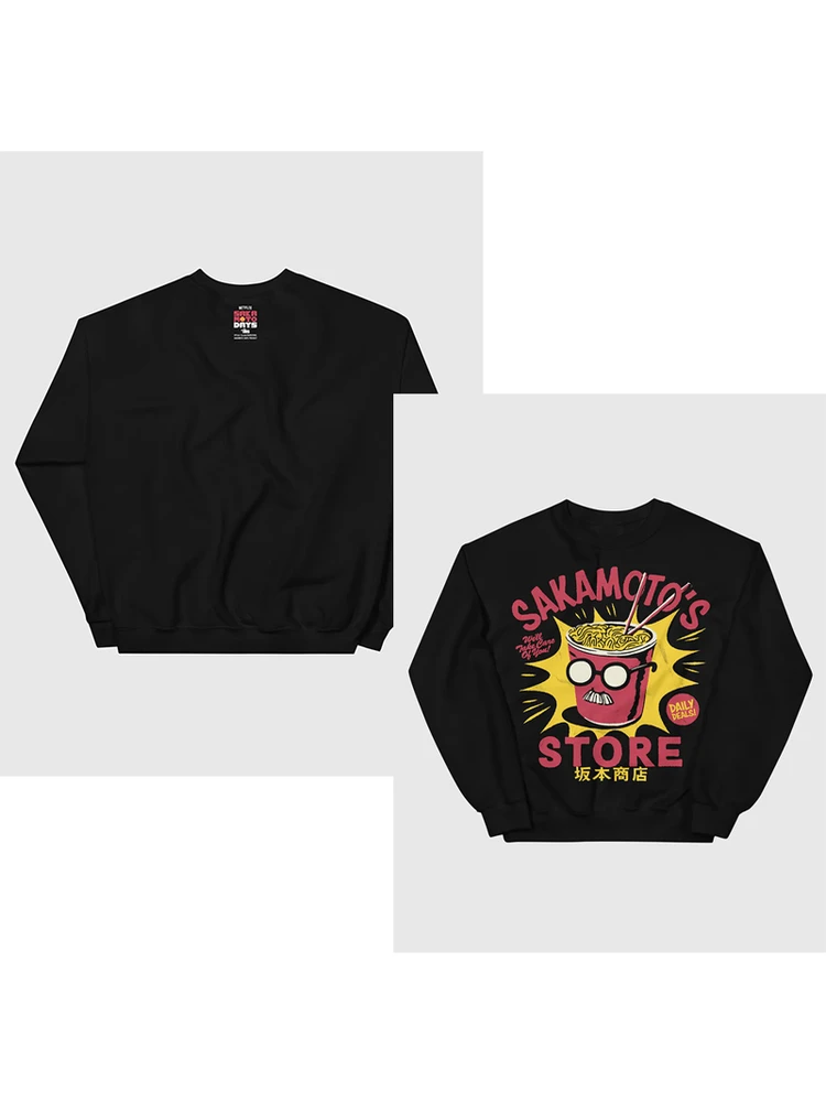 

Retro Anime Print round Ne Sweatirt Cotton Hoodie ex Autumn Winter Japanese Sle Sakamoto Days Comfortable Long Sve