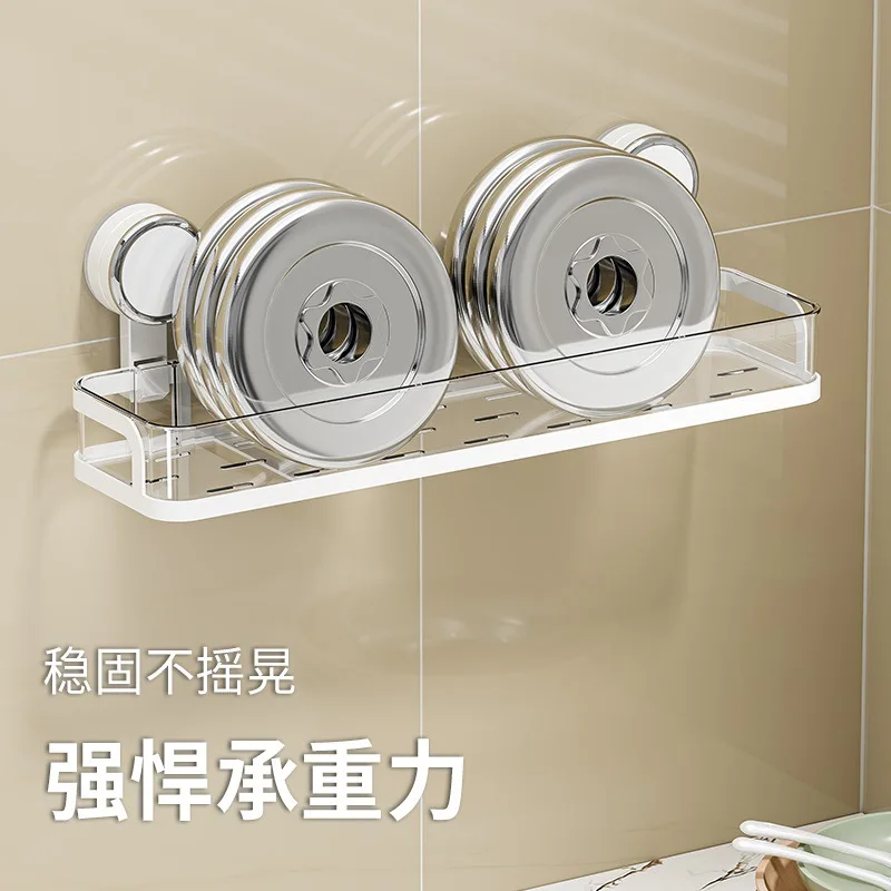 Suction cup seasoning rack Wall-mounted non-punching household oil, salt, sauce and vinegar condiments storage rack