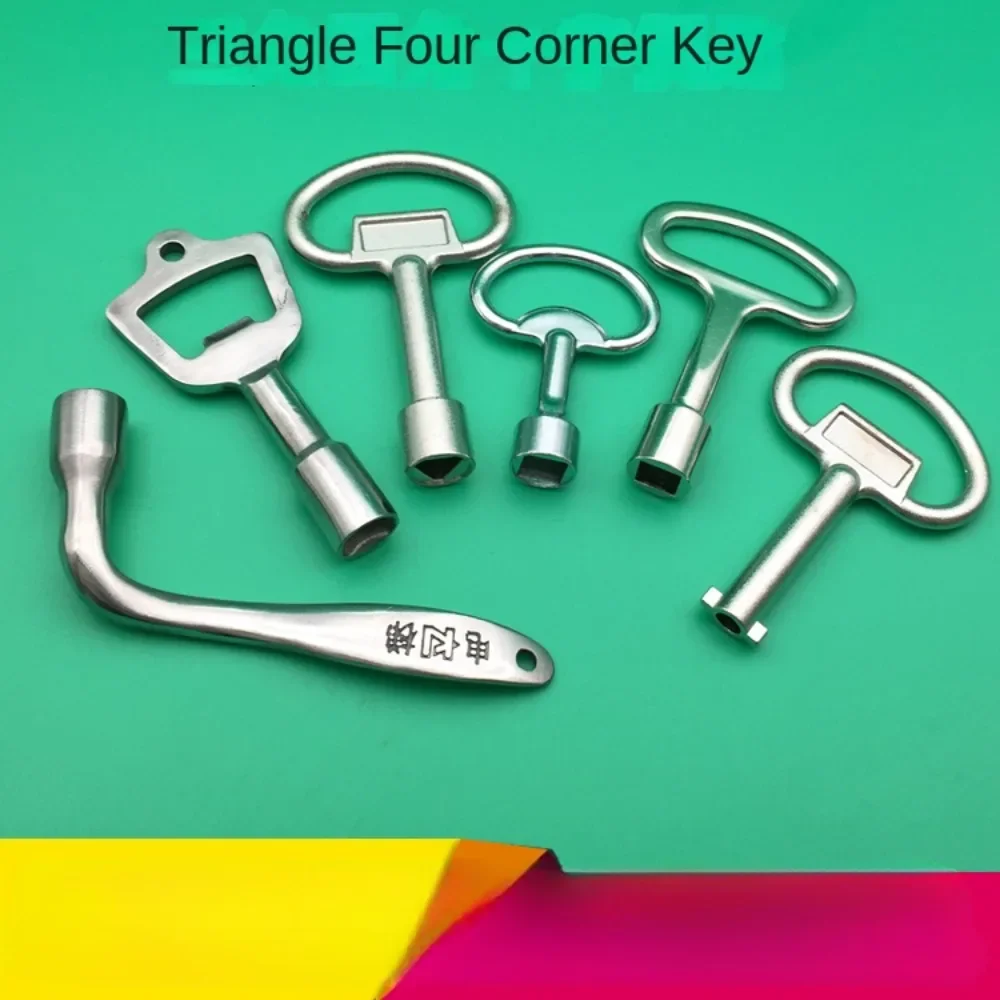 Triangle key water meter multi-function elevator train door four corners hexagonal train subway high-speed rail key