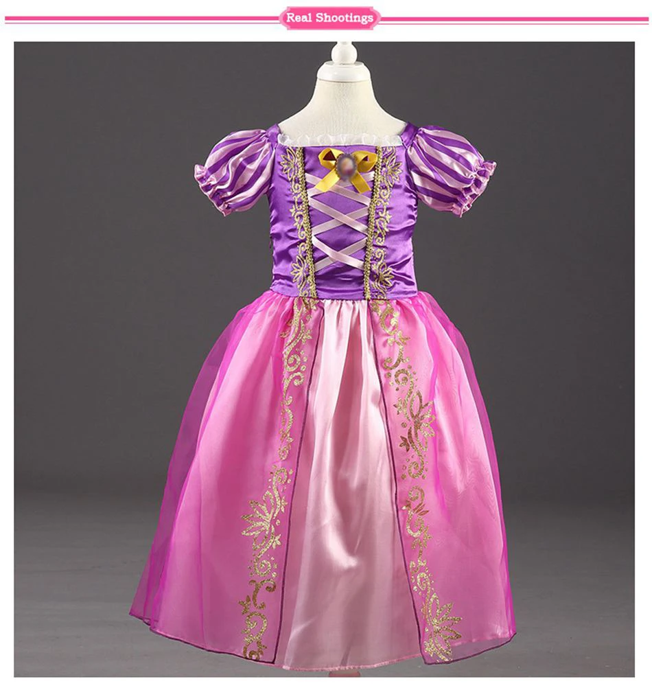 2026 Princess Role Play Fairy Rapunzel Costume Snow White Aurora Cosplay Dresses Birthday Belle Cendrillon Party Fantasy Frocks