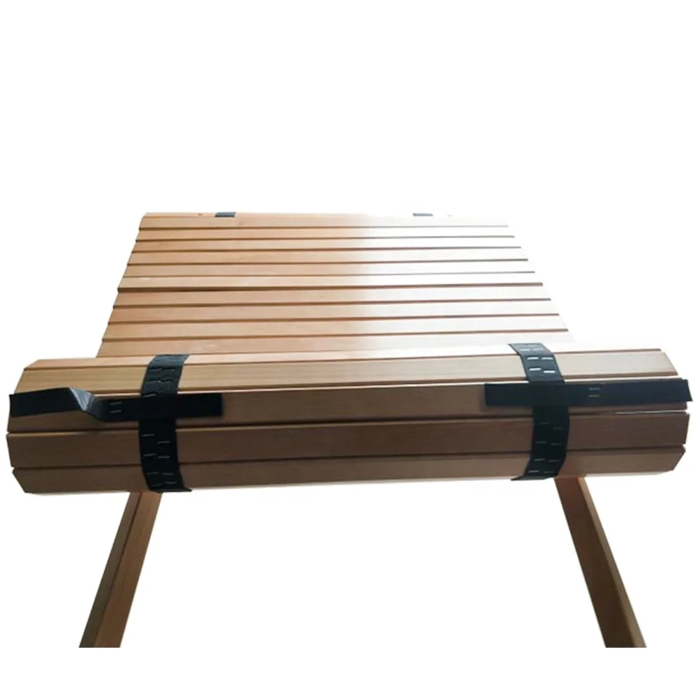 طاولة قهوة خشبية قابلة للطي للتخييم والنزهات #5