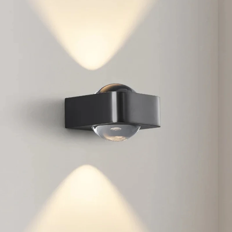 

Квадратный медный настенный светильник для спальни, современный высококачественный роскошный светодиодный светильник для гостиной, двойная голова, атмосферные прожекторы, украшение, бра