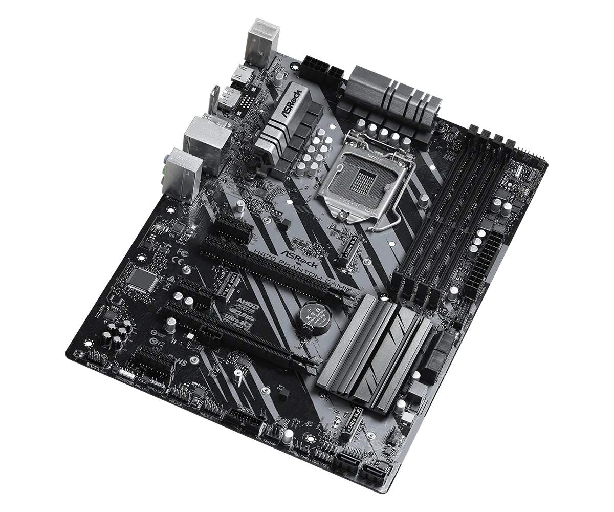 ASROCK H470 PHANTOM GAMING 4 motherboard H470 placa mãe pc LGA1200 CPUSupport i5-10400 i7-10700 i5-10600K i9-10900K ram DDR4 ATX