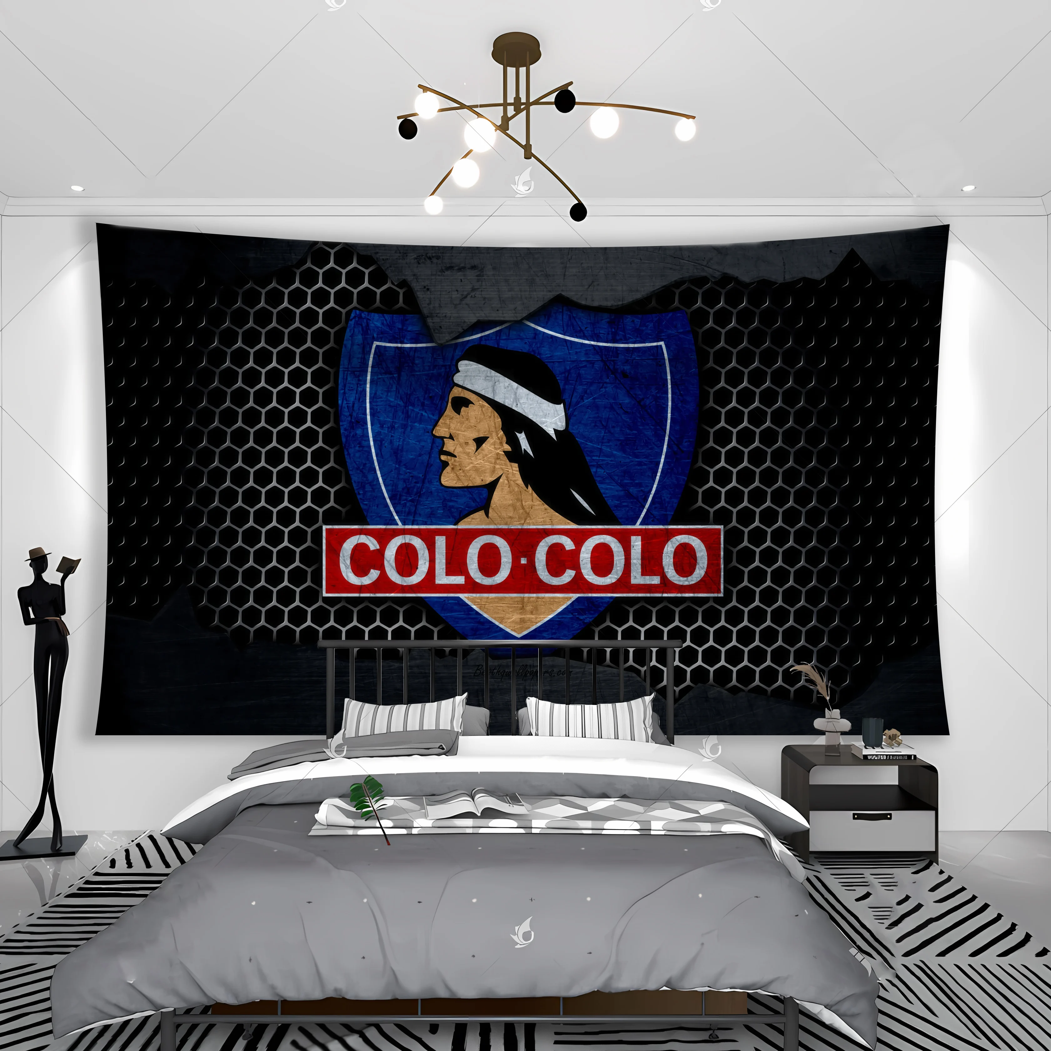 Chile Club Social Y Deportivo Colo-Colos Tapestry Banner Flag Garage Club Wall Hanging Decoration