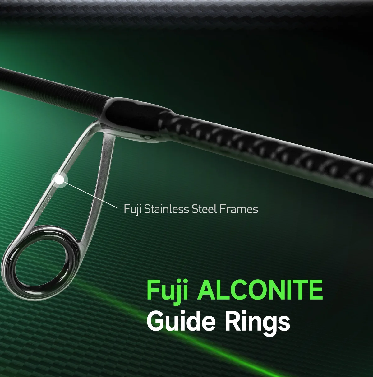 HANDING SKULL WOLF Fuji A Ring 60g BFS Angelrute 0,8-3g Wurfgewicht Ultraleichte Angelrute 30+24T TORAY Kohlefaser Soft-Rute – Detail 5