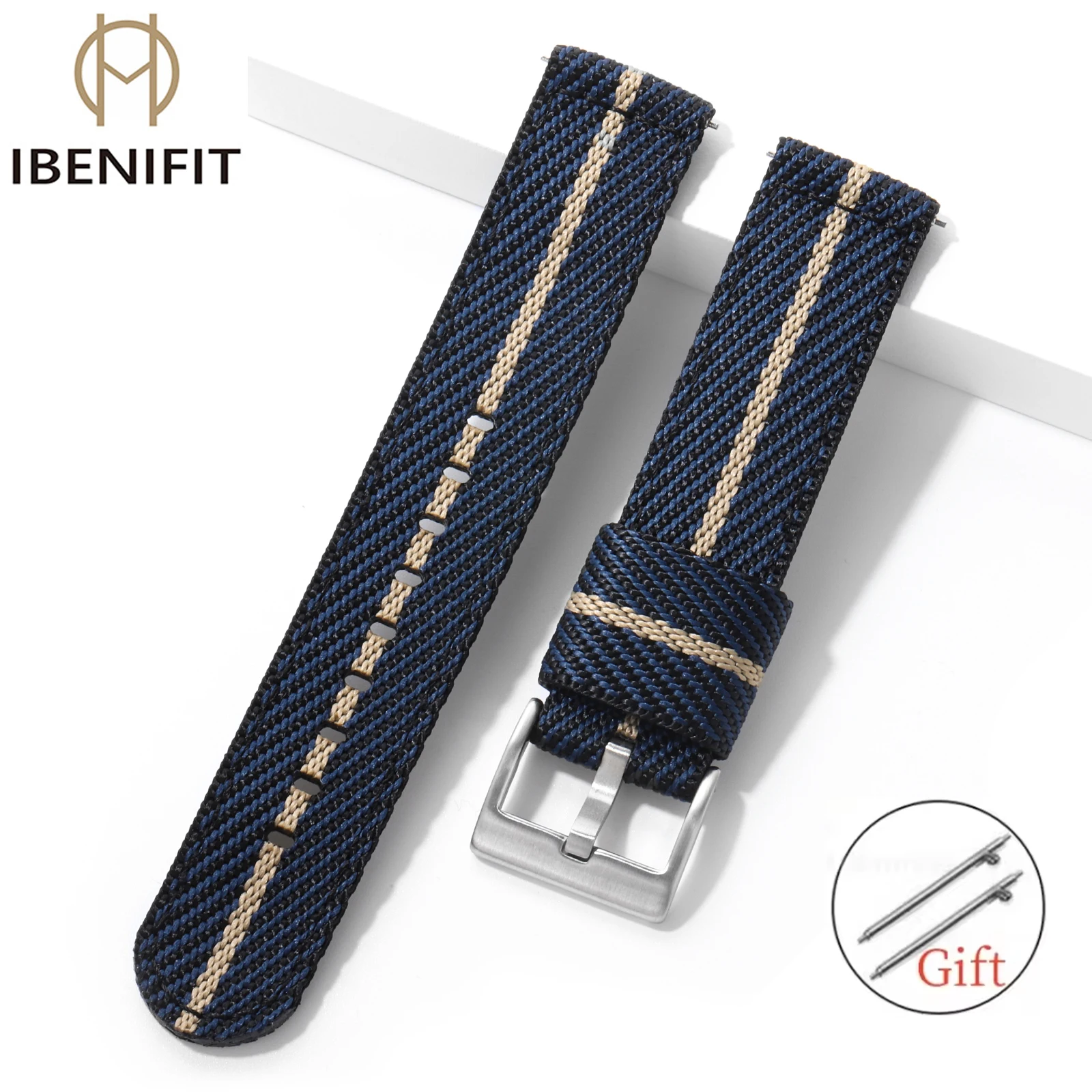 

20mm 22mm Premium Nylon Watch Strap for Seiko Fast Release Sport Canvas Bracelet for Huawei Watch Gt3 Men's Military Watch Band