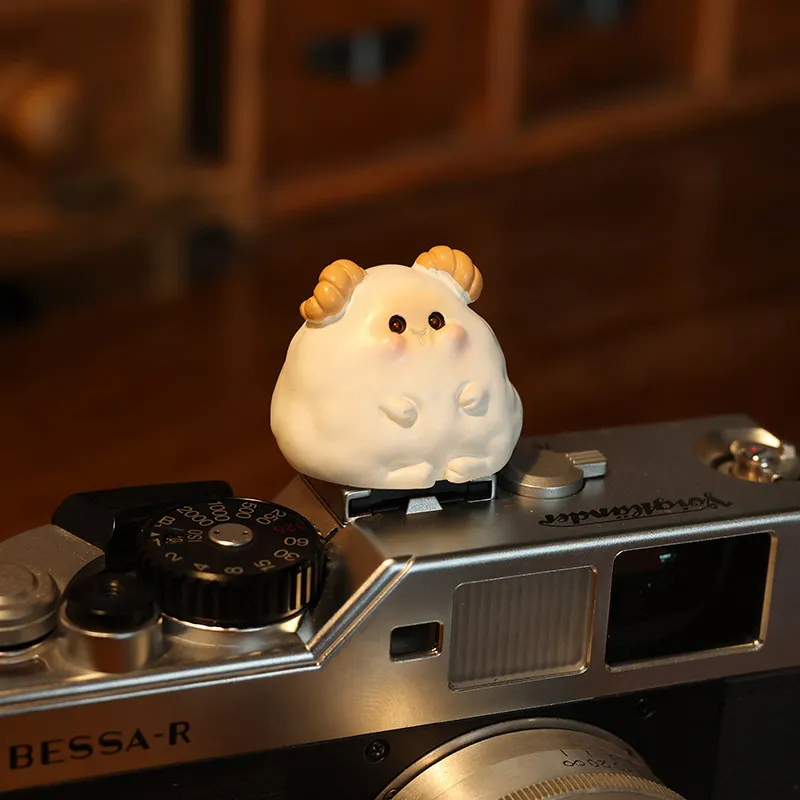 Cute The Twelve Chinese Zodiac Animals Series Hot Shoe Cover for Leica Q2 Fuji X100V X-T5 Sony ZV-1 Canon EOS R5 Nikon Z5 Camera view 4