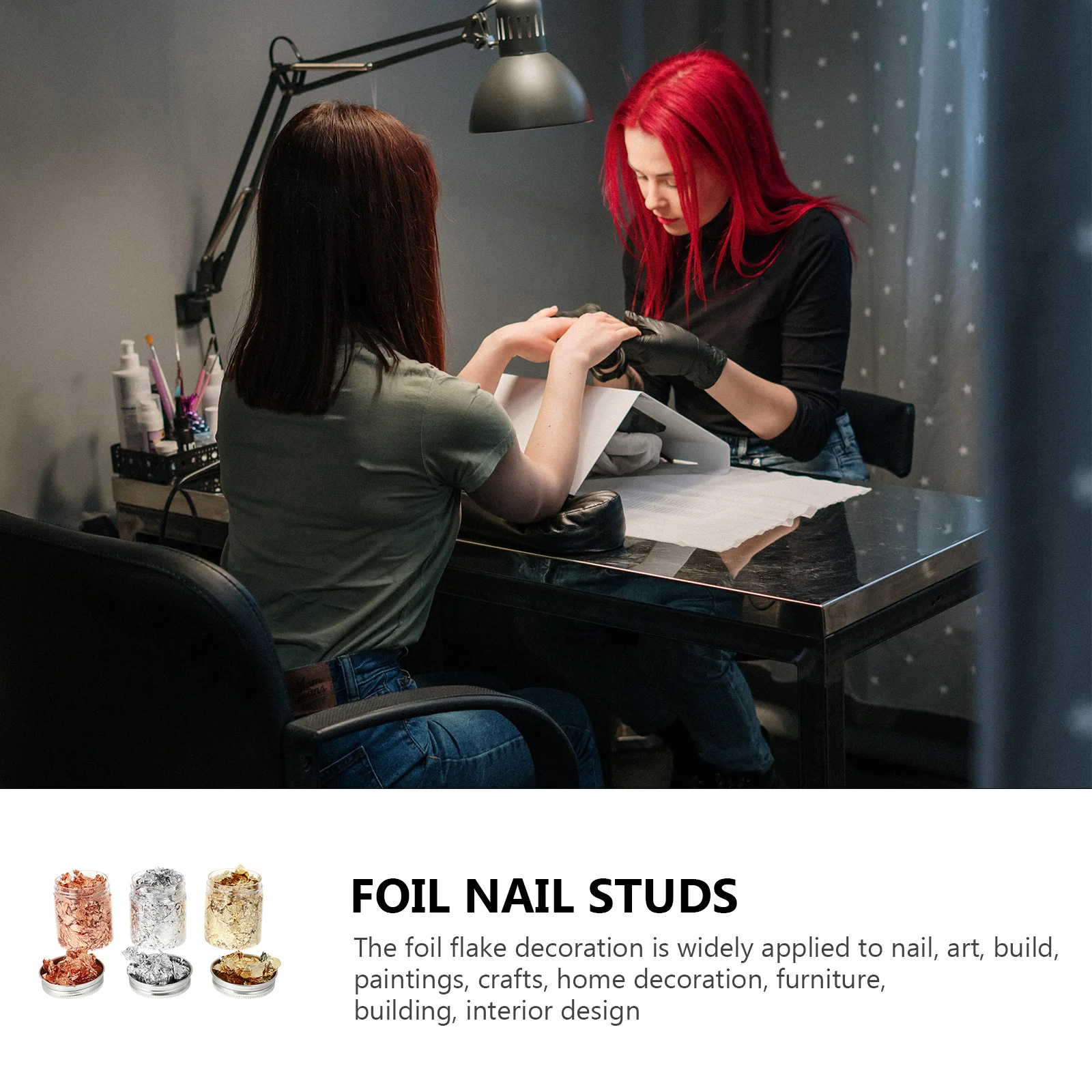 

1Set Charming Gilding Flakes Nail Art Stickers Accessories Perfect for Christmas New Year Parties DIY Nail Art Foil Flakes