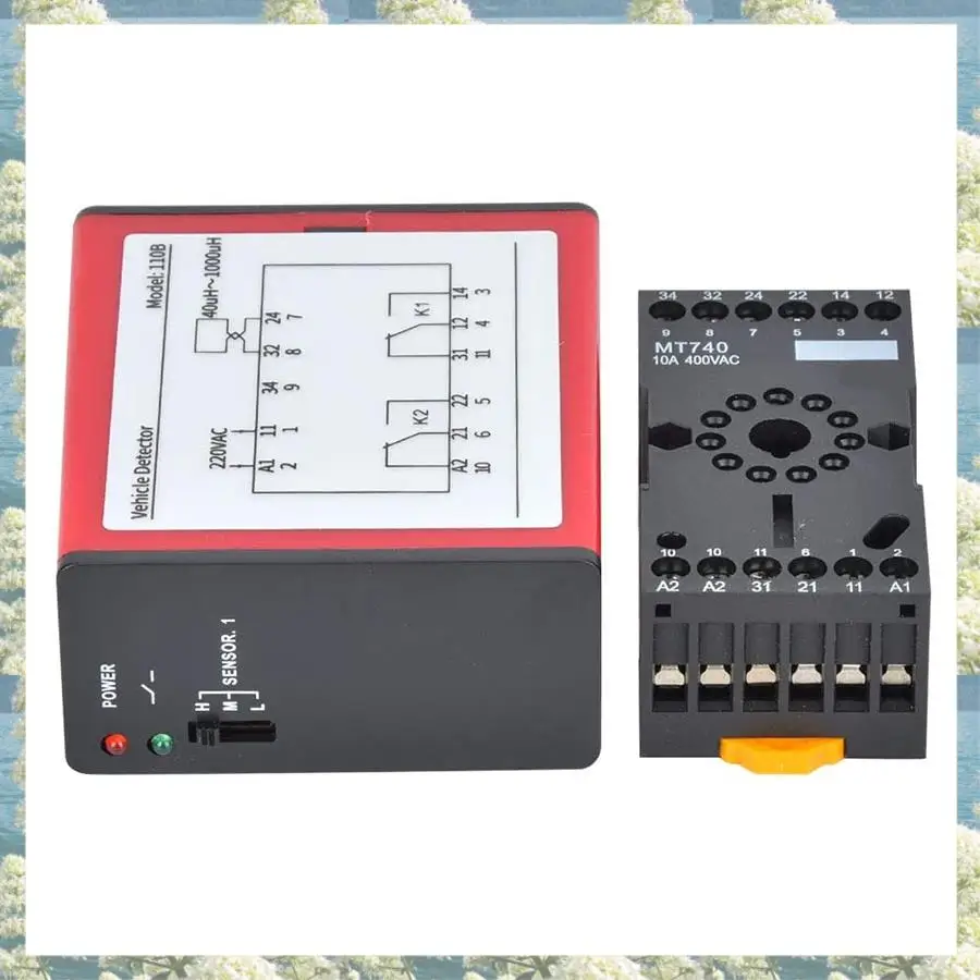 Nowość-110B Detektor pojazdów AC220V Jednokanałowy indukcyjny detektor pętli pojazdu do kontroli dostępu do parkingu samochodowego