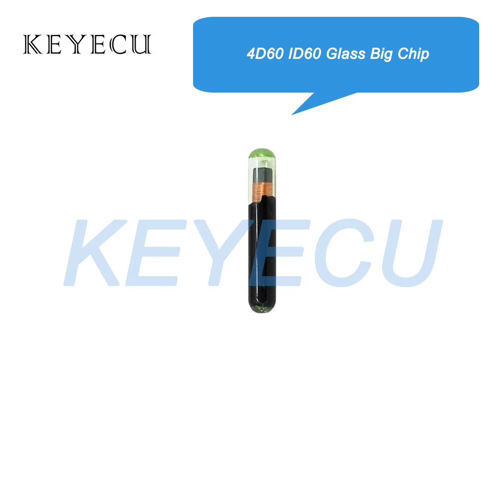 Keyecu 1/ 10/ 20 Pieces Aftermarket Car Key Chip Blank 4D60 ID60 Glass Transponder Chip for Ford Connect Fiesta Focus Ka Mondeo