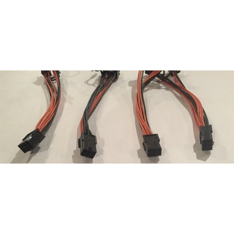 4Pcs 18AWG PCI-E 6Pin To Dual 8Pin Y-Splitter Extension Cable PCIE 6 Pin To Dual 6+2 Pin Power Cable For GPU Mining,20Cm