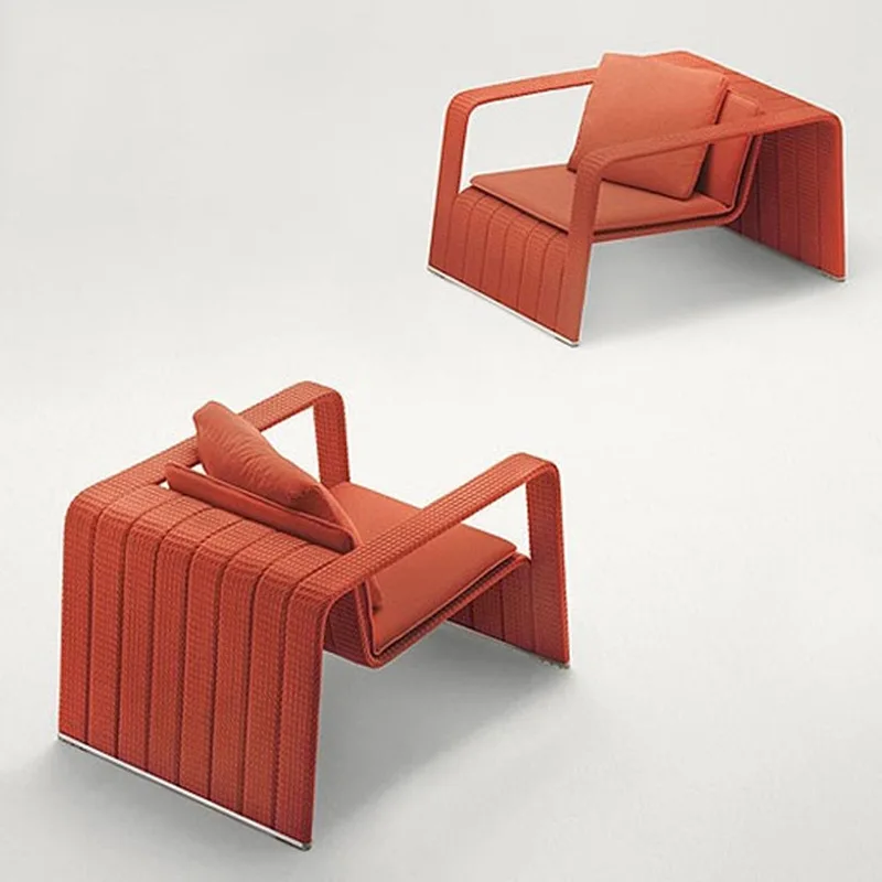 

Outdoor leisure rattan sofa chair courtyard art Nordic garden