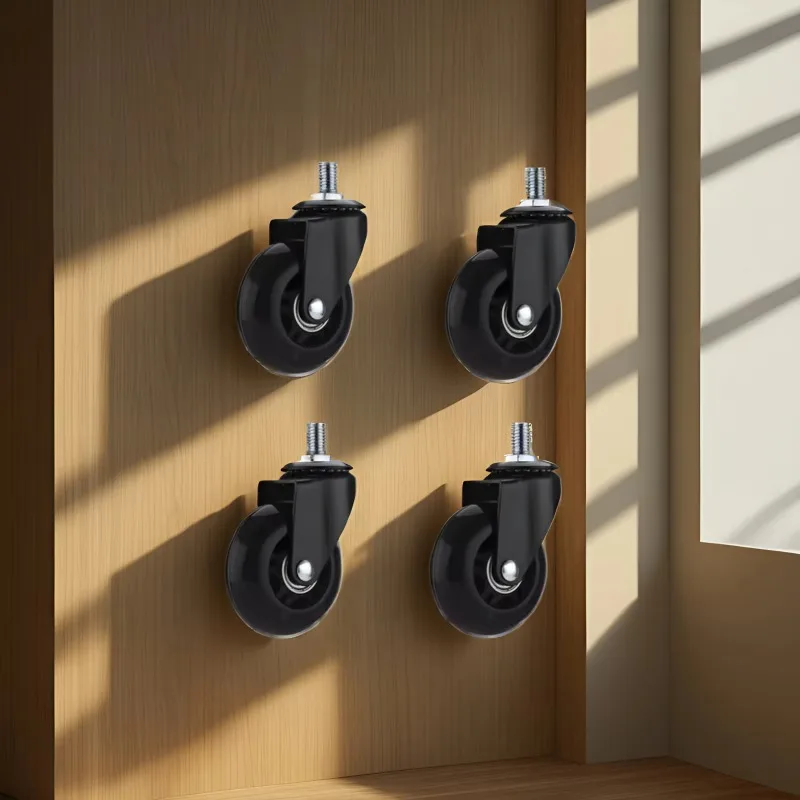(4Pcs) 3 inch M6/M8/M10 PU Ice Wheel - Universal Scooter/Brak Mute Casters - Electrophoresis Grade