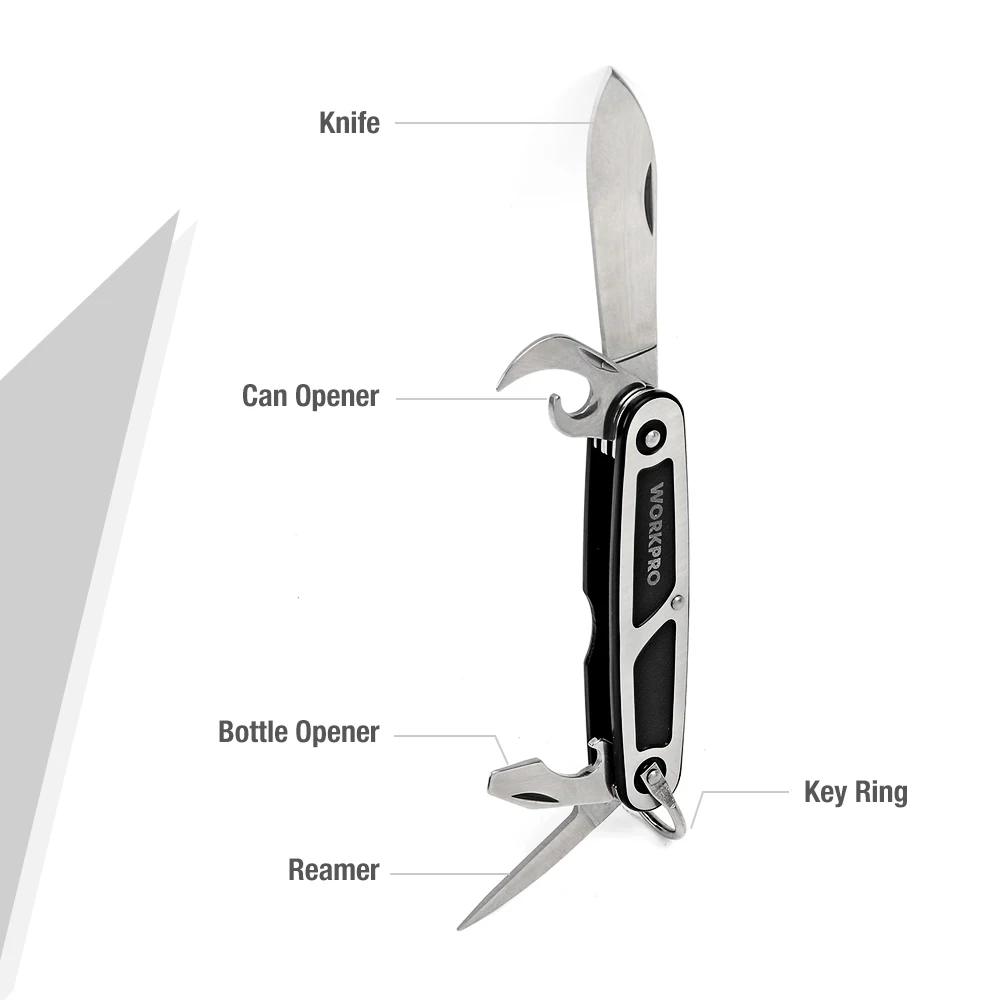 WORKPRO-Multi Pliers Set, Multi Pliers, Portable Tool, Camping Knife, Outdoor Survival Knives, Hunting Tactical, 15 in 1, 3 Pcs