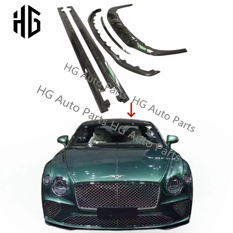 

High Quality Carbon Fiber Side Skirts Front Lip Rear Diffuser Spoiler Limited Edition Body Kit For 2019 Bentley Continental GT